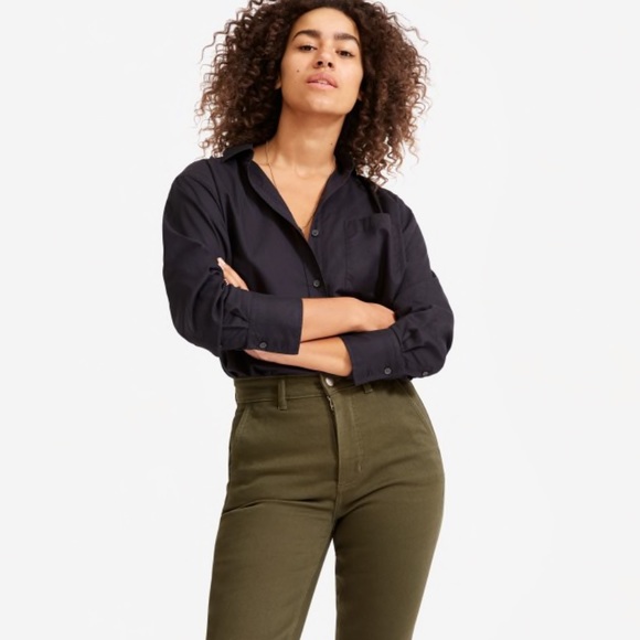 Everlane The Slim Leg Crop Pant (0 R Green) - Picture 2 of 10